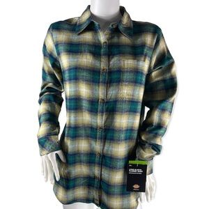 Dickies Women's Plaid Flannel Long Sleeve Shirt